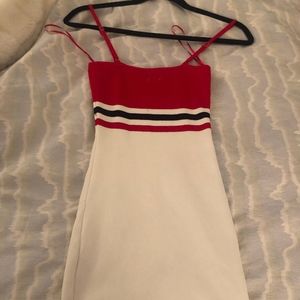 LF Red and White Striped Dress